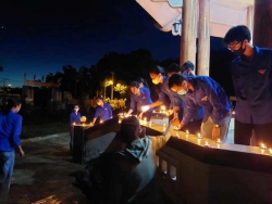 Tuổi trẻ Tam Đại giáo tổ chức Lễ thắp nến tri ân các Anh hùng liệt sỹ và lễ kết nạp Đoàn viên mới